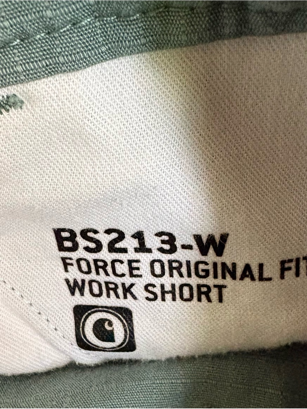 Carhartt Women’s Sage Green Original Fit Roll-Cuff Shorts Size 10 - Picture 4 of 4